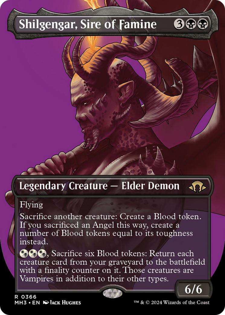 Shilgengar, Sire of Famine (MH3-366) - Modern Horizons 3 (Borderless) - Premium MTG Single from Wizards of the Coast - Just $0.25! Shop now at Game Crave Tournament Store