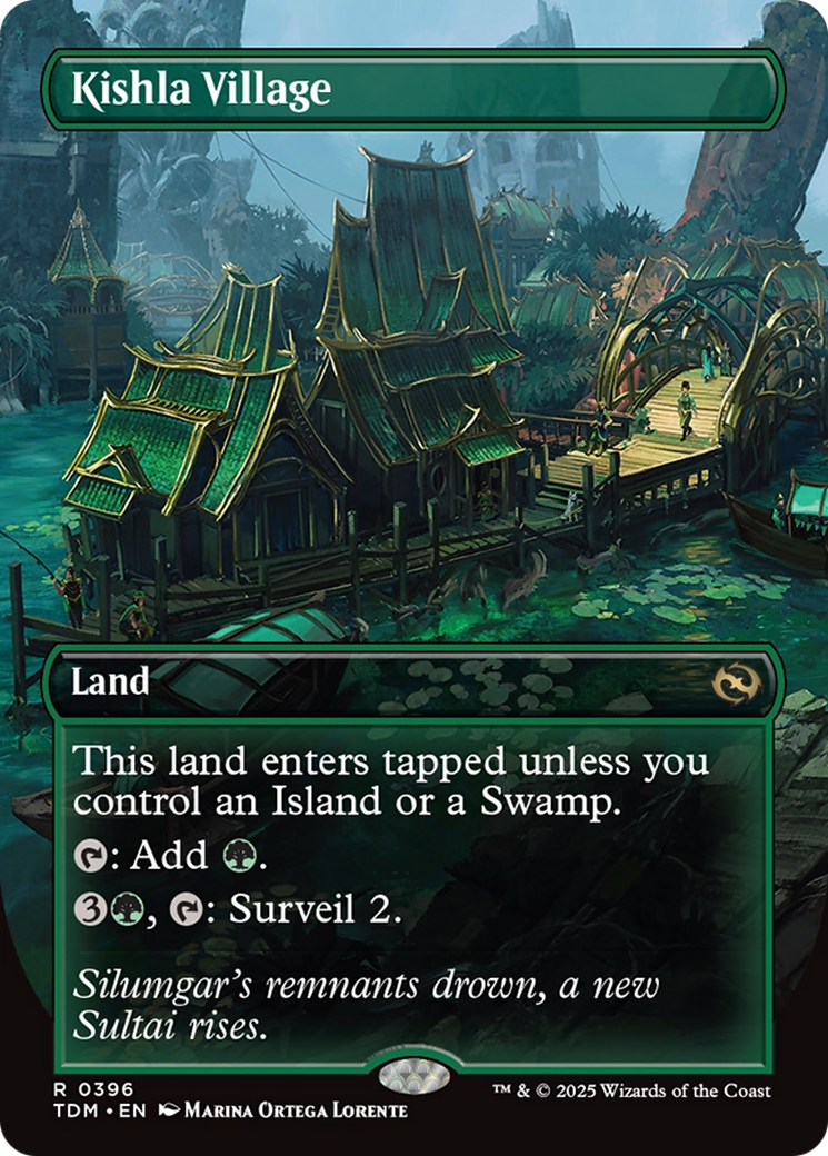 Kishla Village (Borderless) (TDM-396) - Tarkir: Dragonstorm - Premium MTG Single from Wizards of the Coast - Just $0.14! Shop now at Game Crave Tournament Store