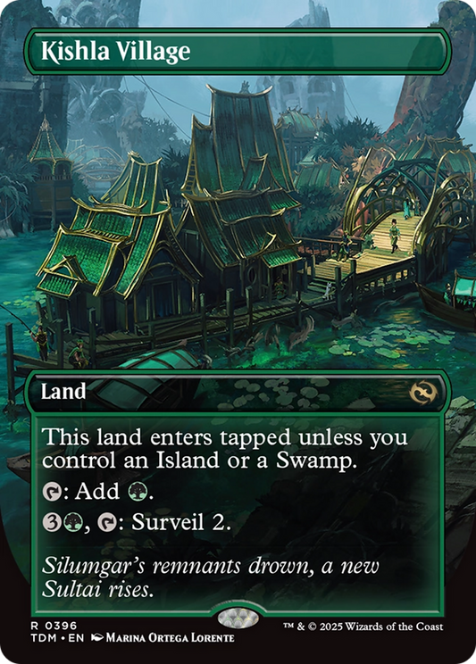 Kishla Village (Borderless) (TDM-396) - Tarkir: Dragonstorm - Premium MTG Single from Wizards of the Coast - Just $0.14! Shop now at Game Crave Tournament Store