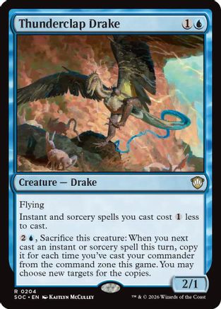 Thunderclap Drake (SOC-204) - Commander: Secrets of Strixhaven
