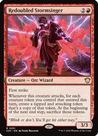 Redoubled Stormsinger (SOC-251) - Commander: Secrets of Strixhaven