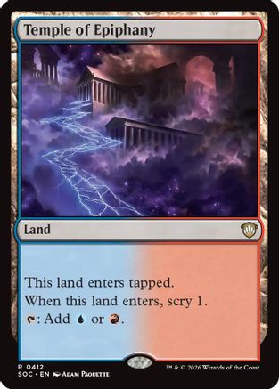 Temple of Epiphany (SOC-412) - Commander: Secrets of Strixhaven