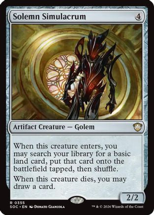 Solemn Simulacrum (SOC-355) - Commander: Secrets of Strixhaven