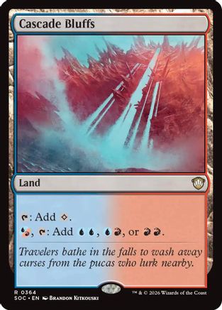 Cascade Bluffs (SOC-364) - Commander: Secrets of Strixhaven