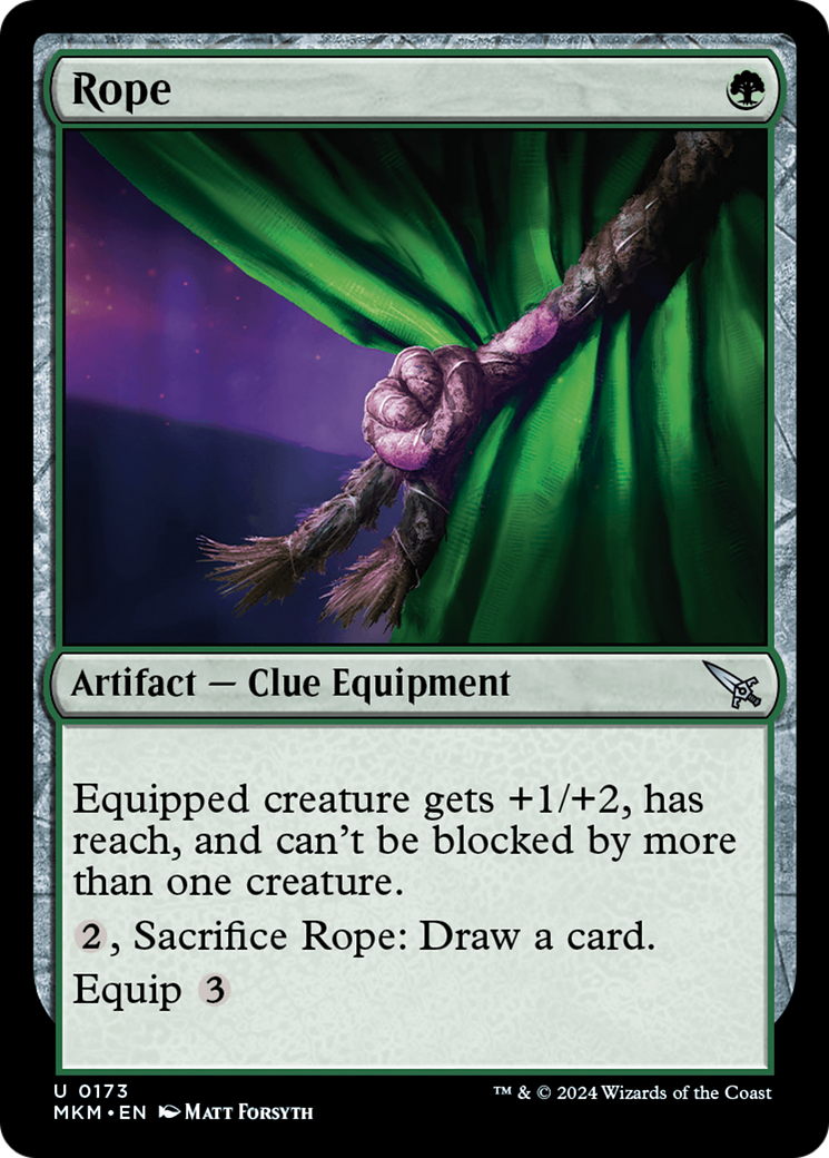 Rope (MKM-173) - Murders at Karlov Manor Foil - Premium MTG Single from Wizards of the Coast - Just $0.25! Shop now at Game Crave Tournament Store