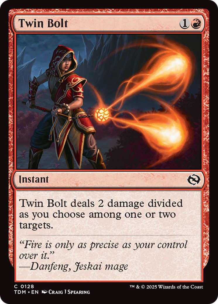 Twin Bolt (TDM-128) - Tarkir: Dragonstorm Foil - Premium MTG Single from Wizards of the Coast - Just $0.08! Shop now at Game Crave Tournament Store