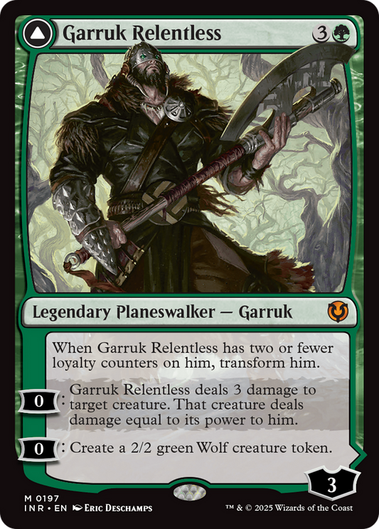 Garruk Relentless (-197) - Innistrad Remastered Foil - Premium MTG Single from Wizards of the Coast - Just $0.74! Shop now at Game Crave Tournament Store
