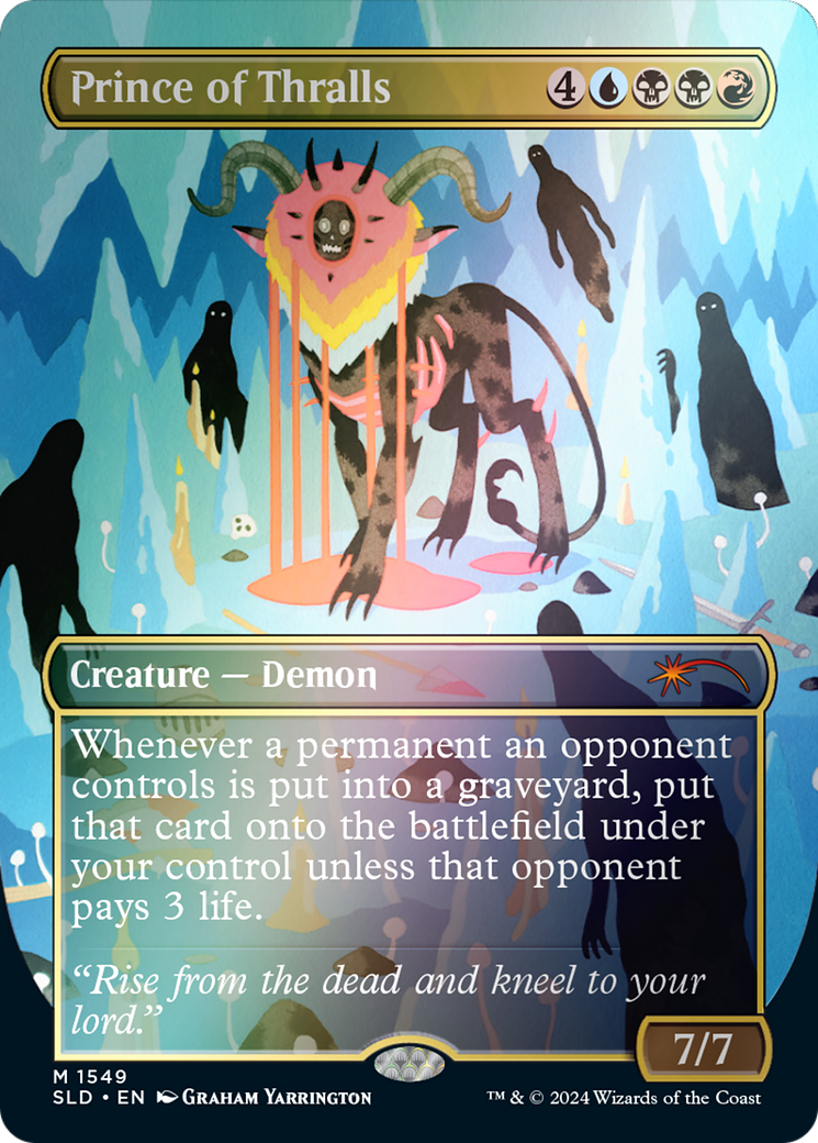 Prince of Thralls (SLD-1549★) - Secret Lair Drop (Borderless) Foil - Premium MTG Single from Wizards of the Coast - Just $3.94! Shop now at Game Crave Tournament Store
