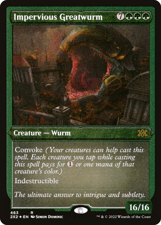 Impervious Greatwurm (Foil Etched) (2X2-463) - Double Masters 2022 Foil