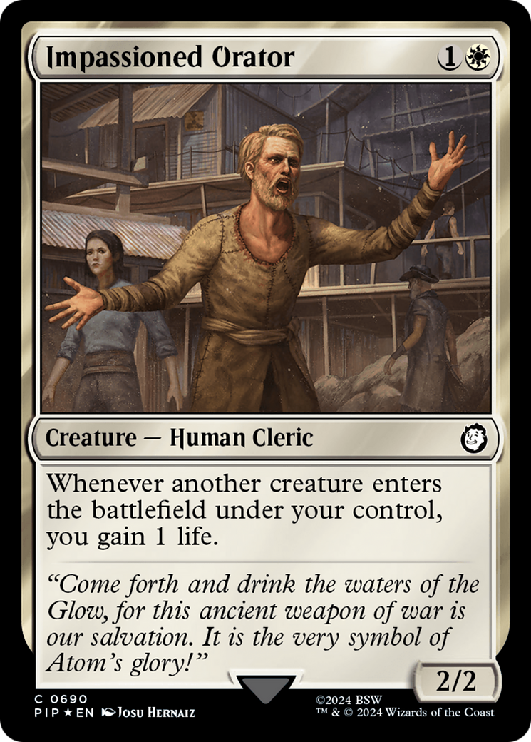 Impassioned Orator (PIP-690) - Fallout - Premium MTG Single from Wizards of the Coast - Just $2.54! Shop now at Game Crave Tournament Store