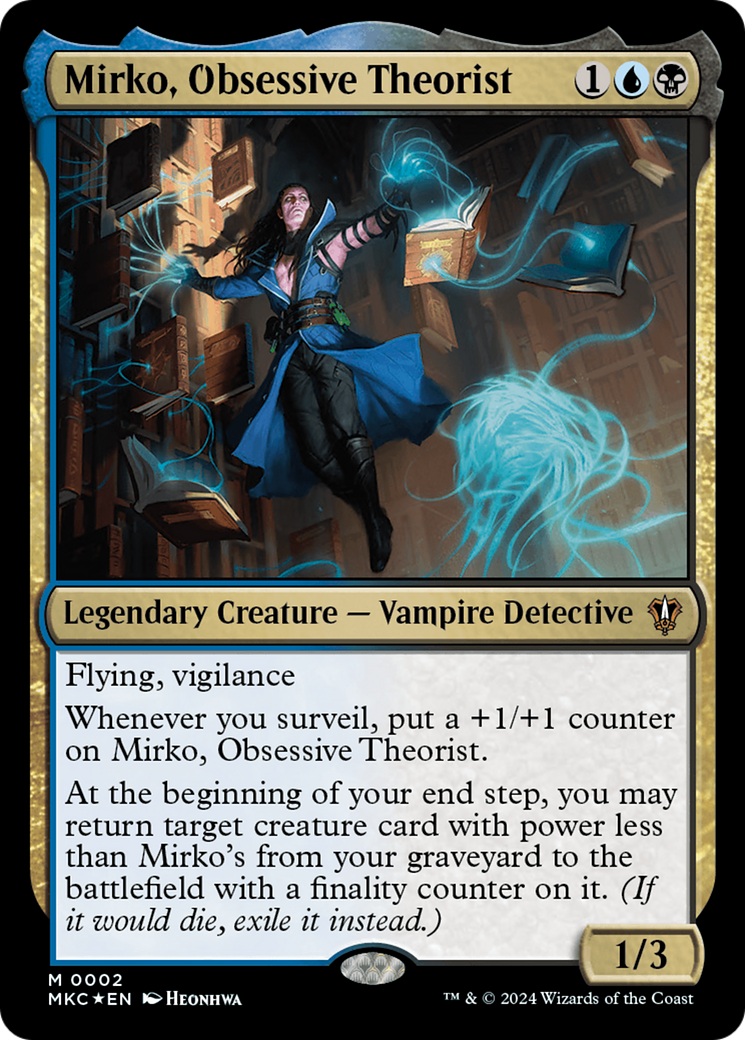Mirko, Obsessive Theorist (MKC-002) - Murders at Karlov Manor Commander Foil - Premium MTG Single from Wizards of the Coast - Just $0.25! Shop now at Game Crave Tournament Store
