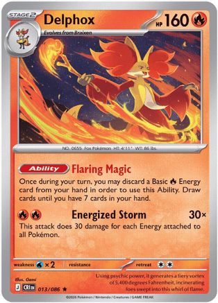 Delphox 13 - ME04 Chaos Rising Reverse Holofoil
