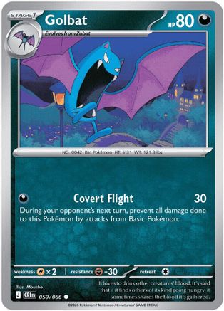Golbat 50 - ME04 Chaos Rising Reverse Holofoil