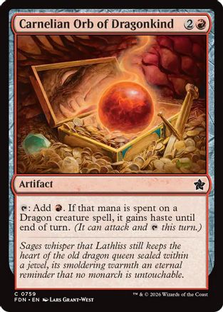 Carnelian Orb of Dragonkind (0759) (FDN-759) - Foundations