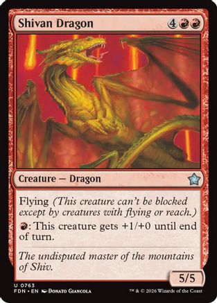 Shivan Dragon (0763) (FDN-763) - Foundations