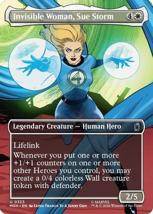 Invisible Woman, Sue Storm (Borderless) (MSH-323) - Marvel Super Heroes Foil