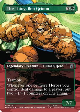 The Thing, Ben Grimm (Borderless) (MSH-322) - Marvel Super Heroes