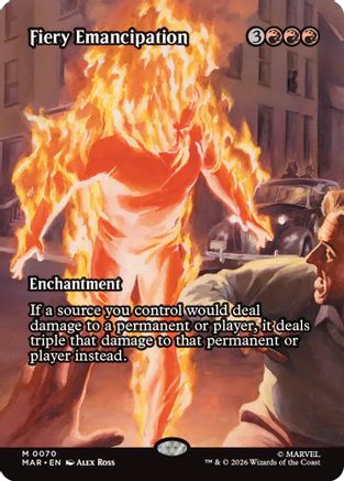 Fiery Emancipation (Borderless) (MAR-070) - Marvel Universe Eternal-Legal
