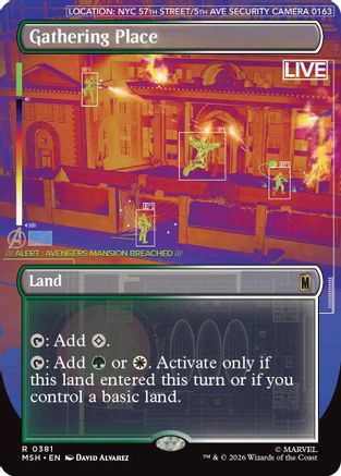 Gathering Place (Borderless) (MSH-381) - Marvel Super Heroes