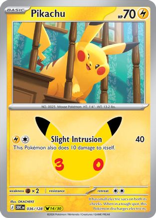 Pikachu - 036/128 36 - ME 30th Celebration Holofoil