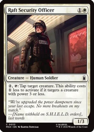 Raft Security Officer (MSH-033) - Marvel Super Heroes
