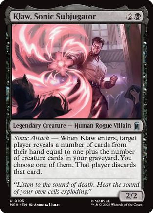 Klaw, Sonic Subjugator (MSH-103) - Marvel Super Heroes Foil