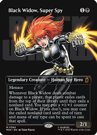 Black Widow, Super Spy (Borderless) (0364) (MSH-364) - Marvel Super Heroes Foil