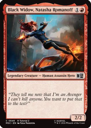 Black Widow, Natasha Romanoff (MSC-846) - Commander: Marvel Super Heroes