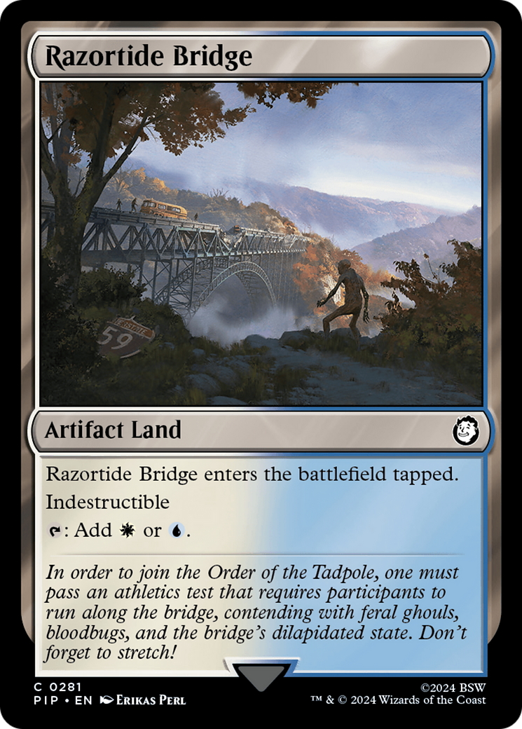 Razortide Bridge (PIP-281) - Fallout Foil - Premium MTG Single from Wizards of the Coast - Just $7.45! Shop now at Game Crave Tournament Store