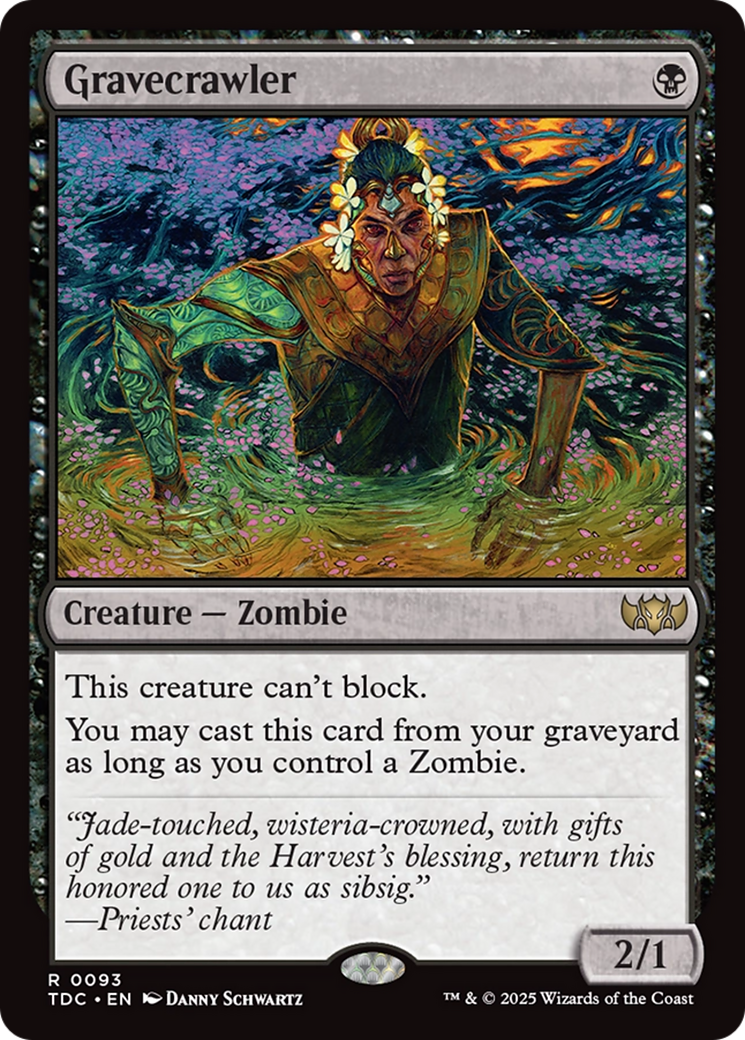 Gravecrawler (TDC-093) - Tarkir: Dragonstorm Commander - Premium MTG Single from Wizards of the Coast - Just $0.15! Shop now at Game Crave Tournament Store