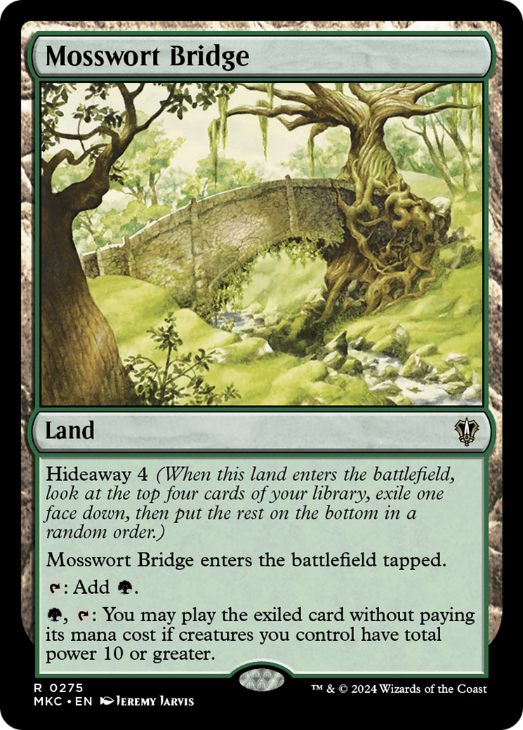 Mosswort Bridge (MKC-275) - Murders at Karlov Manor Commander - Premium MTG Single from Wizards of the Coast - Just $0.25! Shop now at Game Crave Tournament Store
