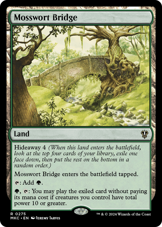 Mosswort Bridge (MKC-275) - Murders at Karlov Manor Commander - Premium MTG Single from Wizards of the Coast - Just $0.25! Shop now at Game Crave Tournament Store