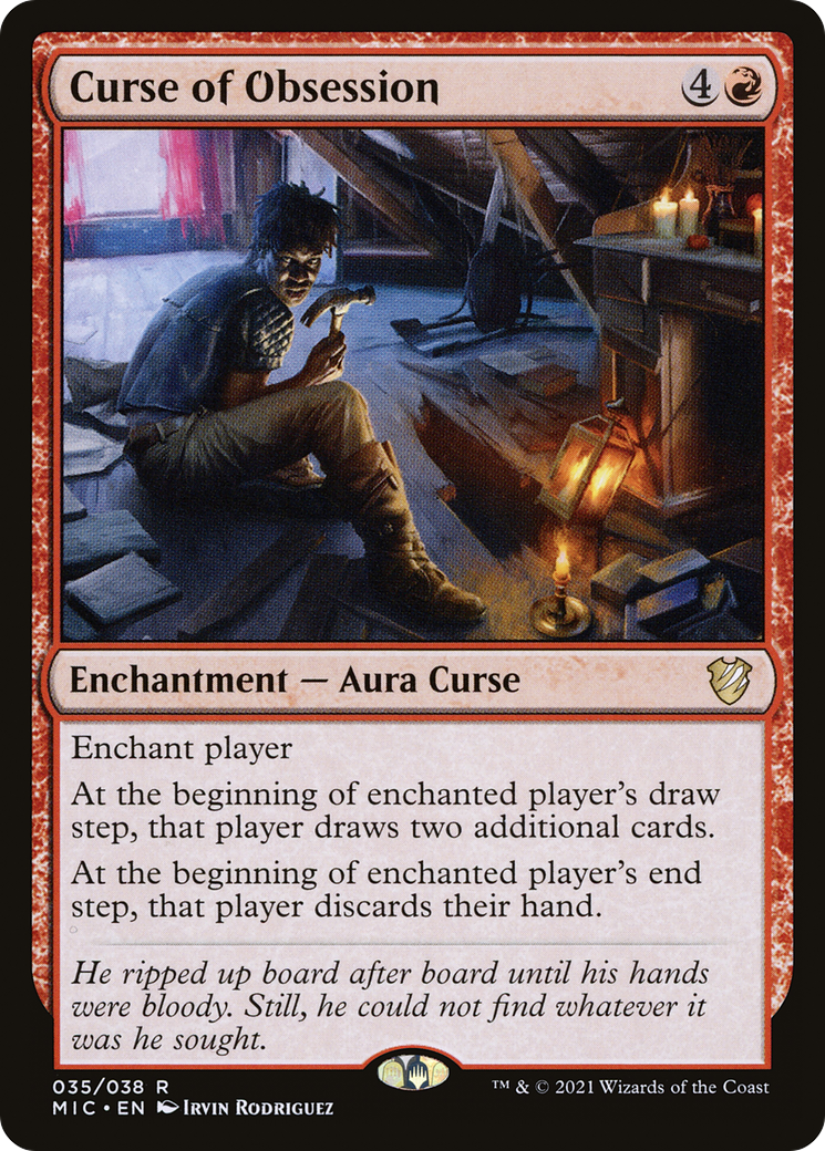 Curse of Obsession (MIC-035) - Midnight Hunt Commander - Premium MTG Single from Wizards of the Coast - Just $0.08! Shop now at Game Crave Tournament Store