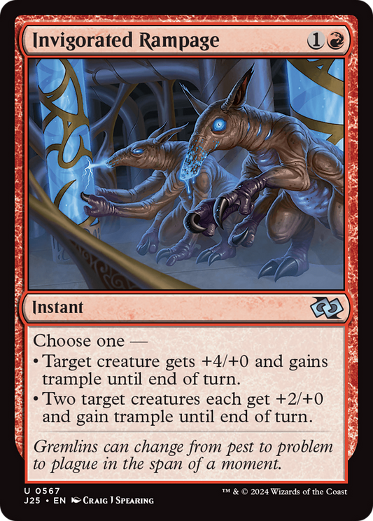 Invigorated Rampage (J25-567) - Foundations Jumpstart - Premium MTG Single from Wizards of the Coast - Just $0.25! Shop now at Game Crave Tournament Store