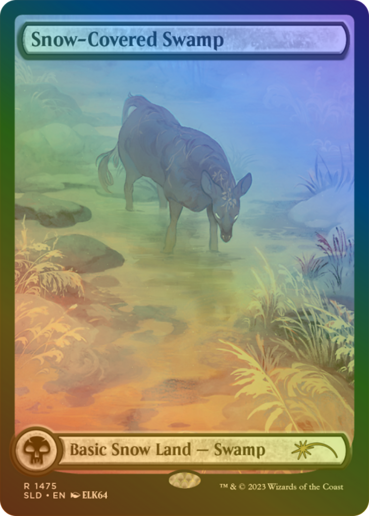 Snow-Covered Swamp (SLD-1475★) - Secret Lair Drop: (Full Art) Foil - Premium MTG Single from Wizards of the Coast - Just $12.94! Shop now at Game Crave Tournament Store