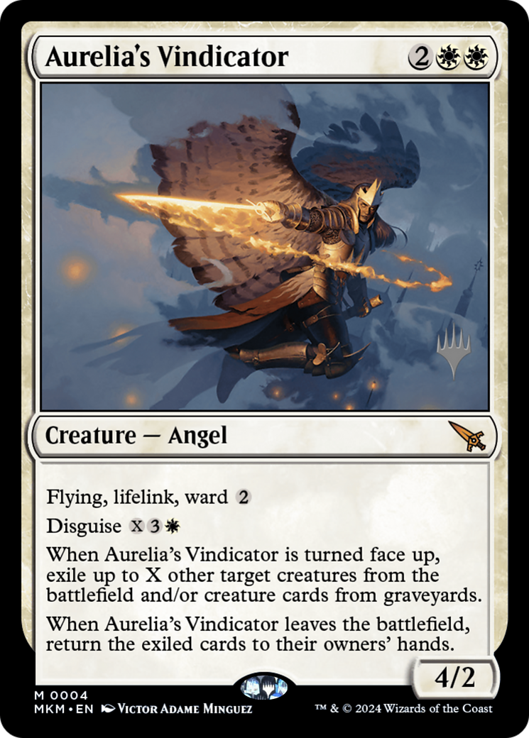 Aurelia's Vindicator (PMKM-04P) - Murders at Karlov Manor Promos - Premium MTG Single from Wizards of the Coast - Just $0.95! Shop now at Game Crave Tournament Store