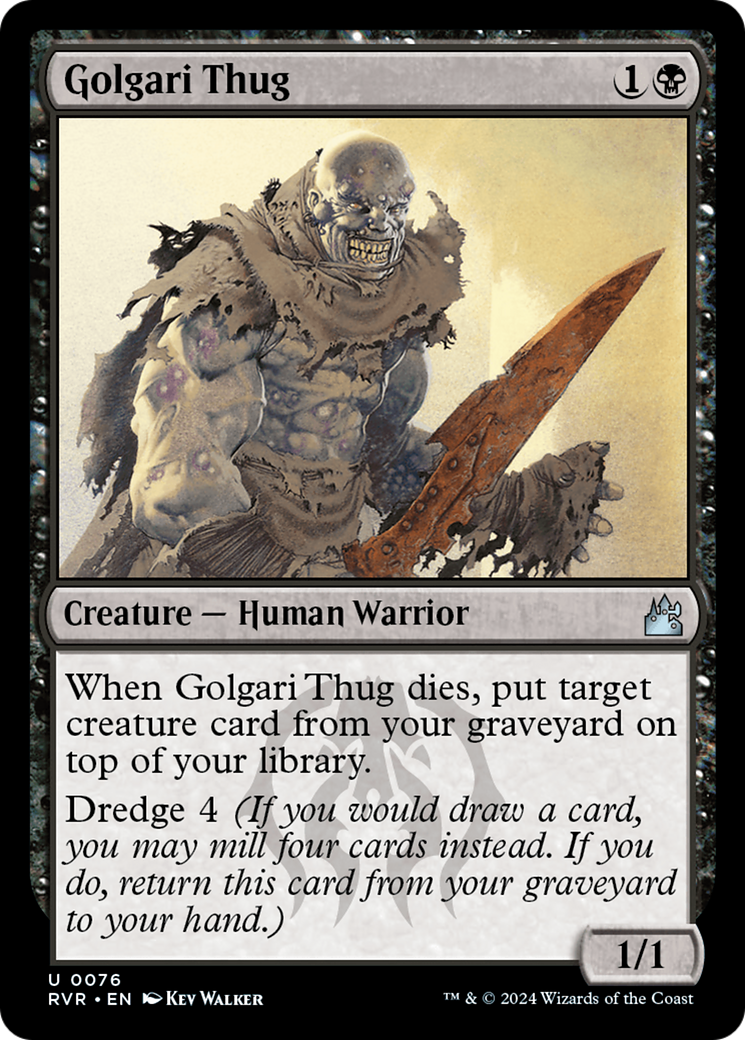 Golgari Thug (RVR-076) - Ravnica Remastered Foil - Premium MTG Single from Wizards of the Coast - Just $0.26! Shop now at Game Crave Tournament Store