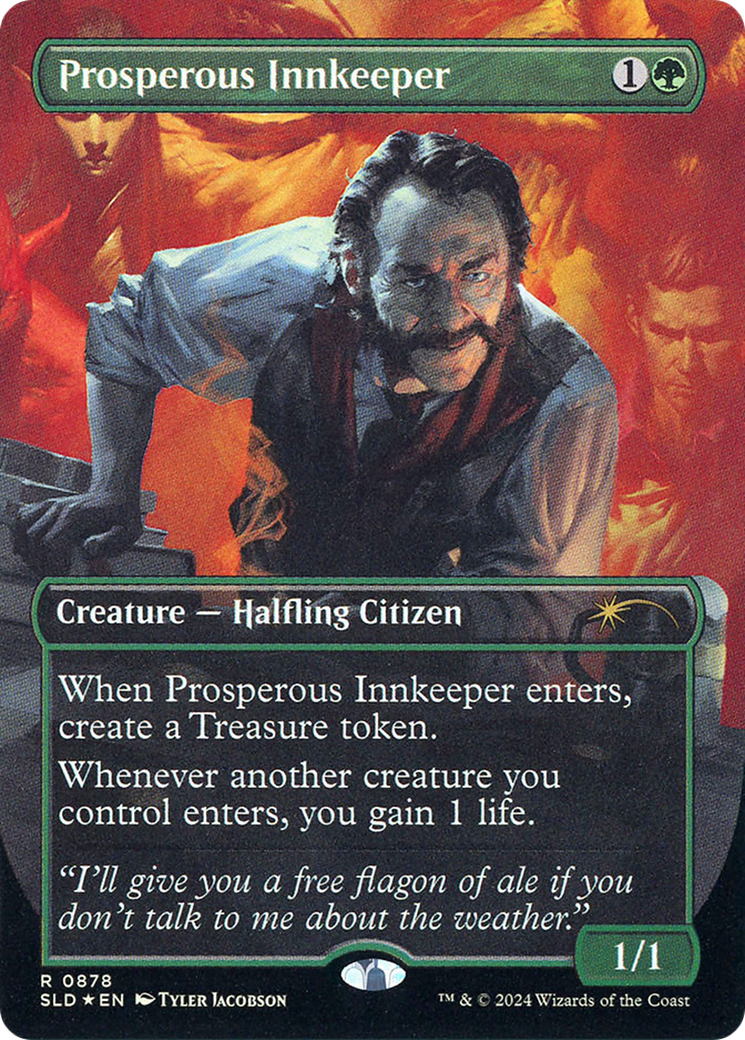 Prosperous Innkeeper (SLD-878) - Secret Lair Drop (Borderless) Foil - Premium MTG Single from Wizards of the Coast - Just $0.87! Shop now at Game Crave Tournament Store