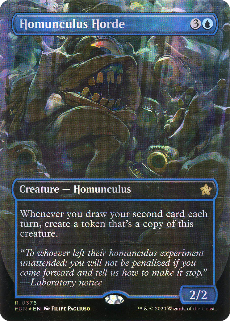 Homunculus Horde (FDN-376) - Foundations (Borderless) Foil - Premium MTG Single from Wizards of the Coast - Just $8.06! Shop now at Game Crave Tournament Store