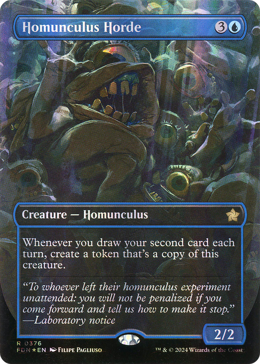 Homunculus Horde (FDN-376) - Foundations (Borderless) Foil - Premium MTG Single from Wizards of the Coast - Just $8.06! Shop now at Game Crave Tournament Store