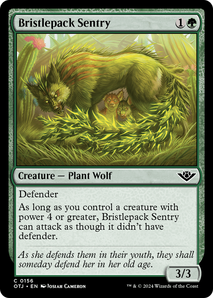 Bristlepack Sentry (OTJ-156) - Outlaws of Thunder Junction - Premium MTG Single from Wizards of the Coast - Just $0.25! Shop now at Game Crave Tournament Store