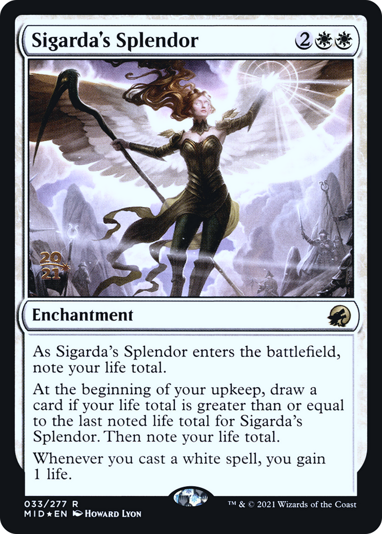 Sigarda's Splendor (PMID-33S) - Innistrad: Midnight Hunt Promos Foil - Premium MTG Single from Wizards of the Coast - Just $0.16! Shop now at Game Crave Tournament Store