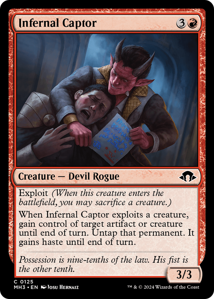 Infernal Captor (MH3-125) - Modern Horizons 3 Foil - Premium MTG Single from Wizards of the Coast - Just $0.26! Shop now at Game Crave Tournament Store