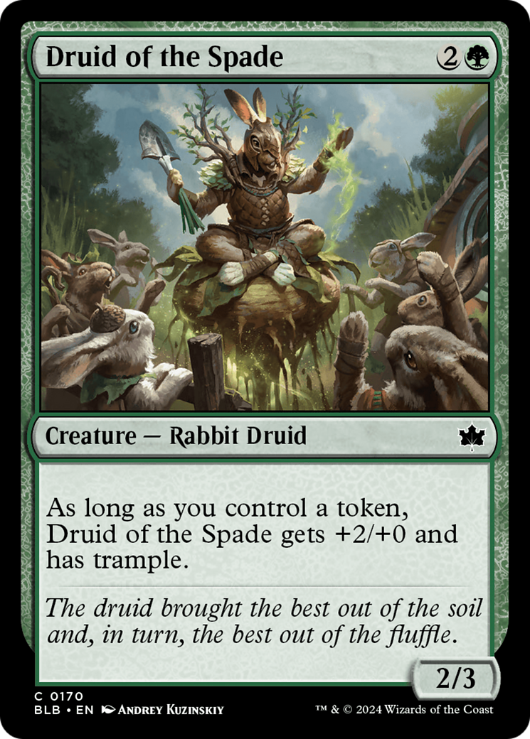 Druid of the Spade (BLB-170) - Bloomburrow Foil - Premium MTG Single from Wizards of the Coast - Just $0.25! Shop now at Game Crave Tournament Store