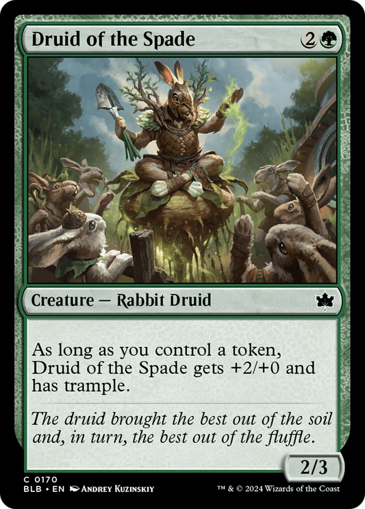 Druid of the Spade (BLB-170) - Bloomburrow - Premium MTG Single from Wizards of the Coast - Just $0.25! Shop now at Game Crave Tournament Store