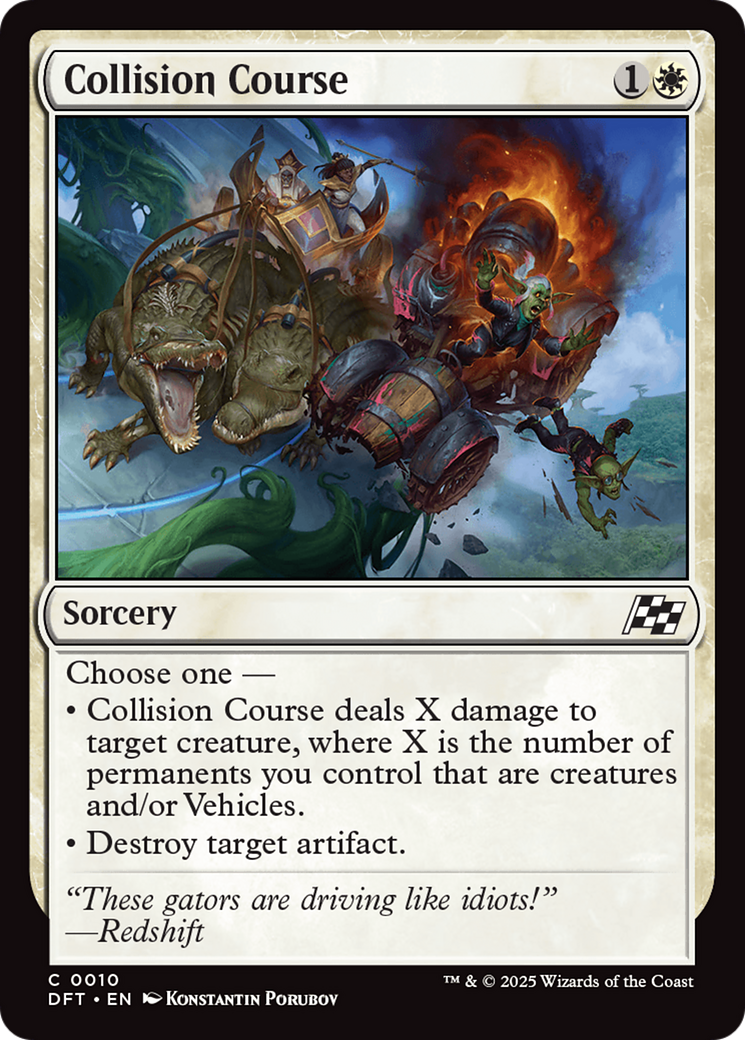 Collision Course (DFT-010) - Aetherdrift Foil - Premium MTG Single from Wizards of the Coast - Just $0.08! Shop now at Game Crave Tournament Store