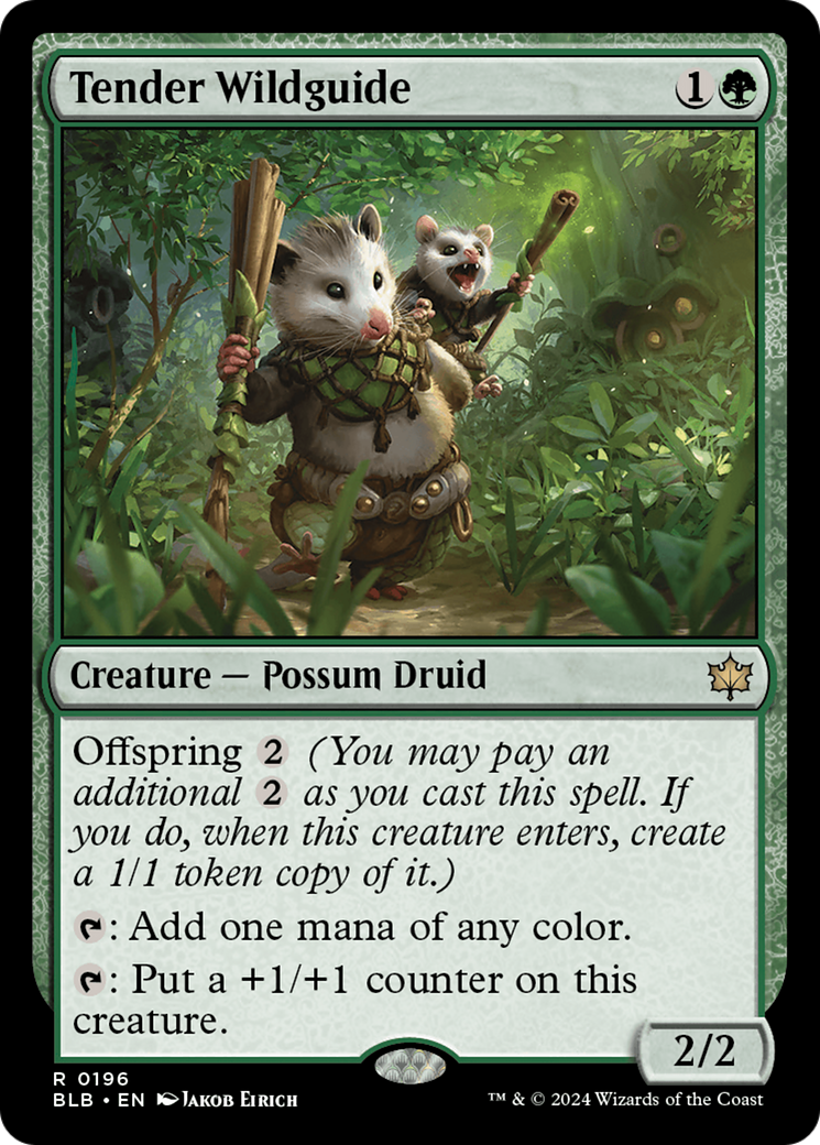 Tender Wildguide (BLB-196) - Bloomburrow - Premium MTG Single from Wizards of the Coast - Just $0.35! Shop now at Game Crave Tournament Store