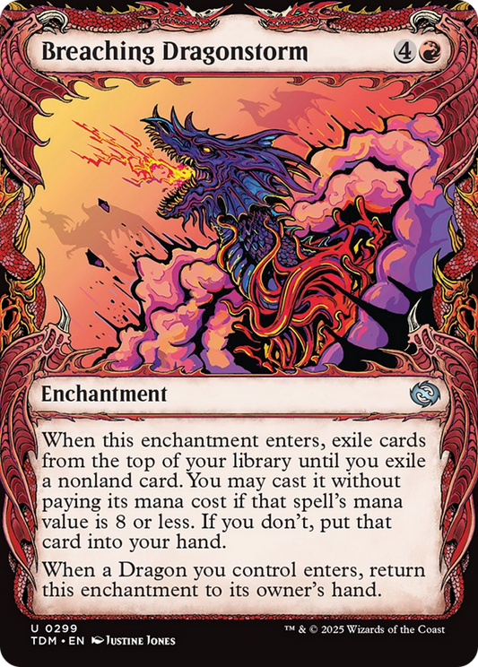 Breaching Dragonstorm (TDM-299) - Tarkir: Dragonstorm: (Showcase, enchantment) - Premium MTG Single from Wizards of the Coast - Just $0.11! Shop now at Game Crave Tournament Store