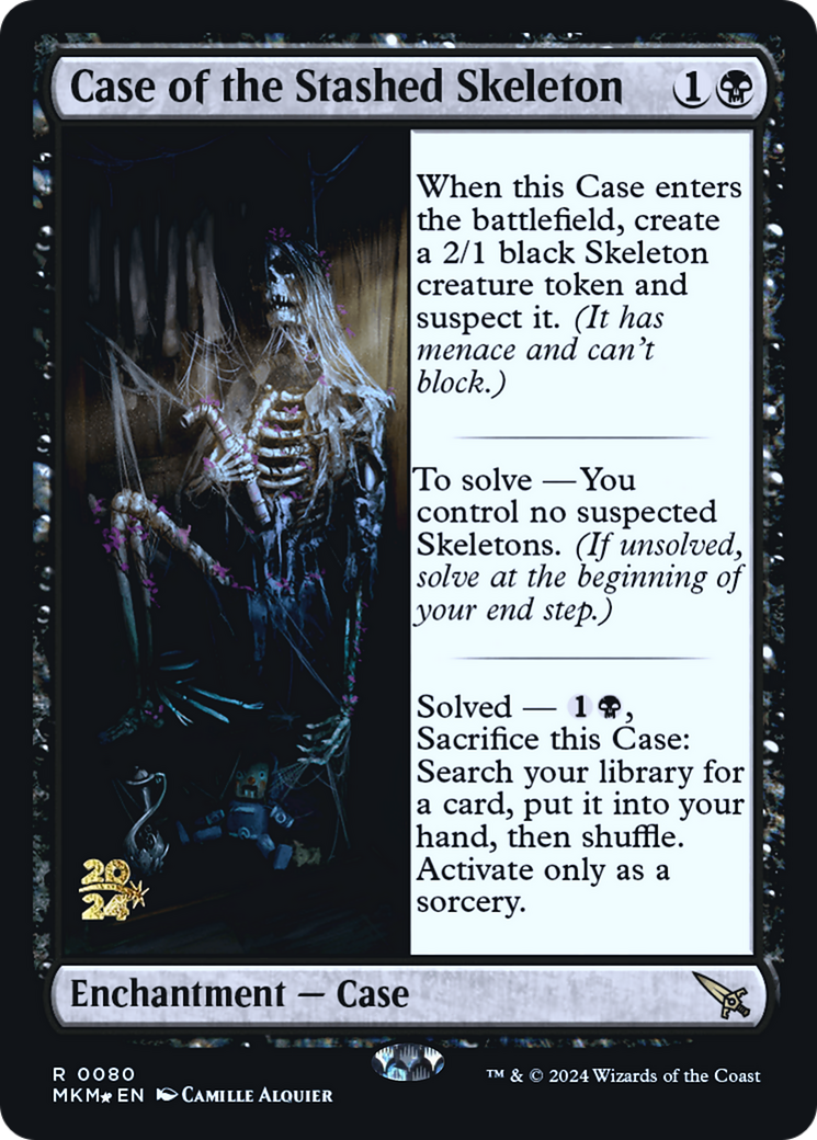 Case of the Stashed Skeleton (PMKM-80S) - Murders at Karlov Manor Promos Foil - Premium MTG Single from Wizards of the Coast - Just $1.28! Shop now at Game Crave Tournament Store