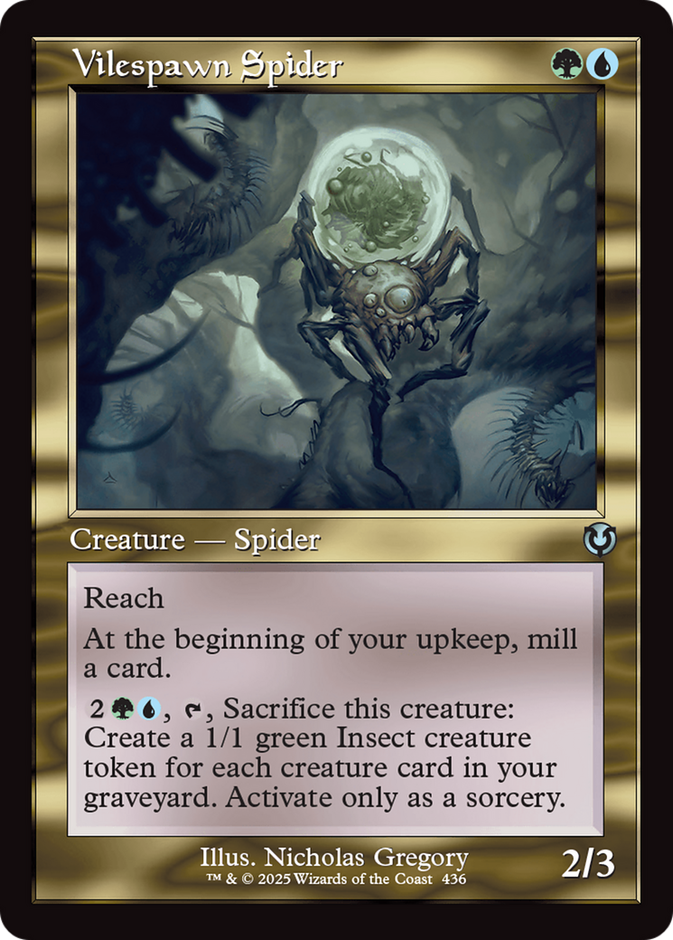 Vilespawn Spider (Retro Frame) (-436) - Innistrad Remastered - Premium MTG Single from Wizards of the Coast - Just $0.26! Shop now at Game Crave Tournament Store